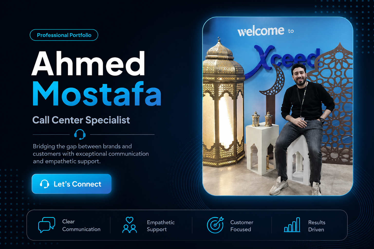 تصميم Portfolio لشخص يعمل كـCall Center - صورة الغلاف