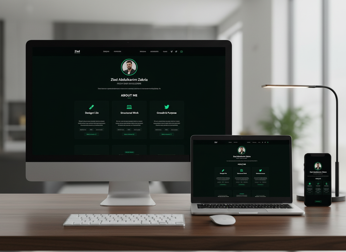 بروتوفليو شخصي عصري ومتجاوب بالكامل بـ HTML / CSS / JS