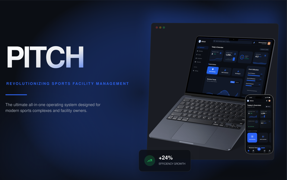 PITCH - Sports Facility Management Dashboard