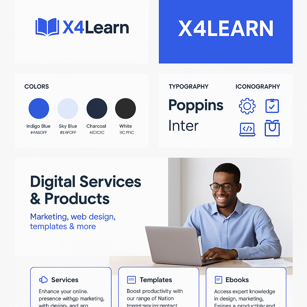 تصميم هوية بصرية لبراند تقديم خدمات إلك\