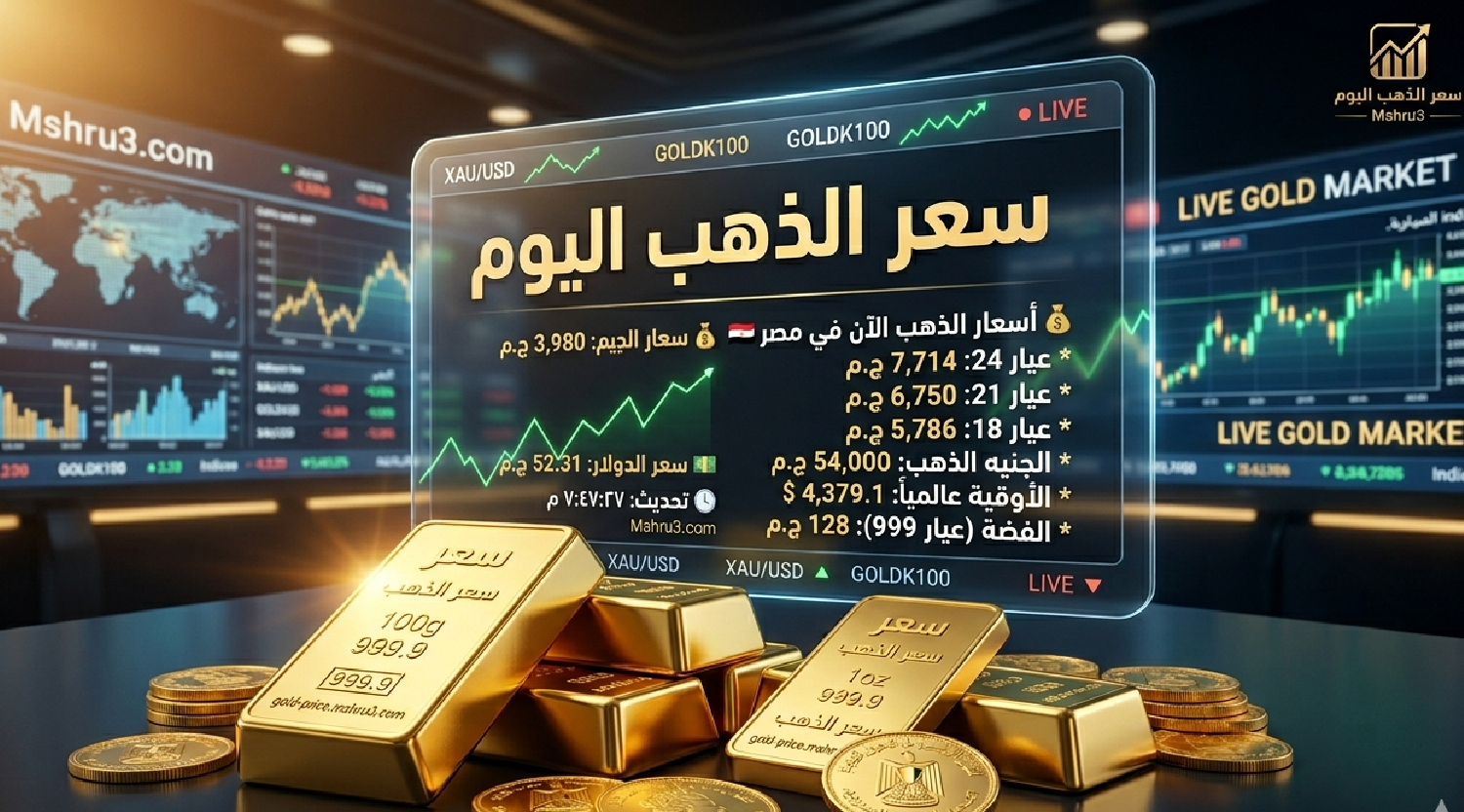 موقع "سعر الذهب اليوم" – المنصة الرقمية الأشمل لمتابعة أسواق الذهب محلياً وعالمياً