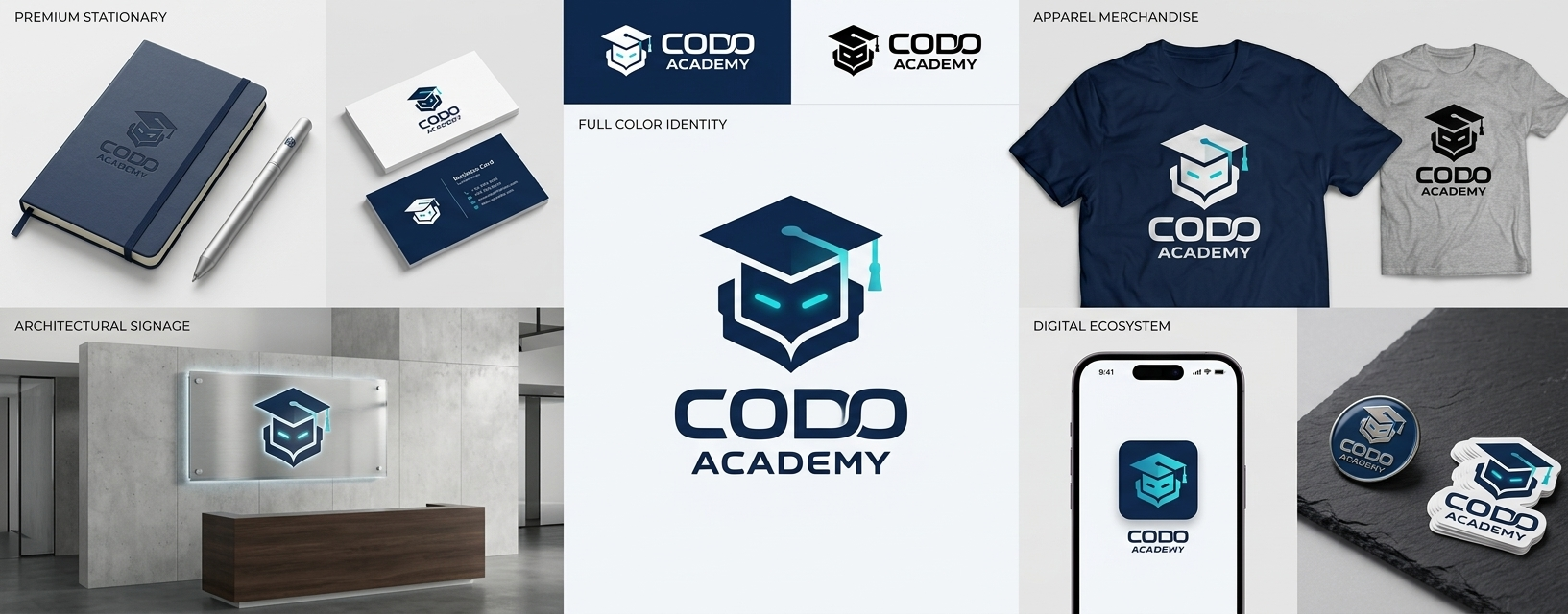 تصميم هوية بصرية كامله لأكدمية تعليم برمجة