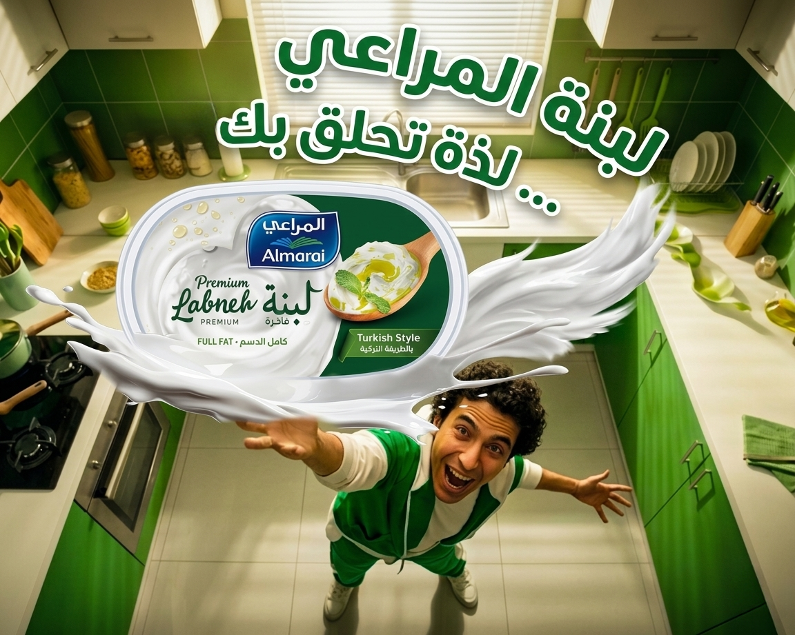 تصميمات سوشيال ميديا احترافية لمنتجات غذائية (Almarai Concept)