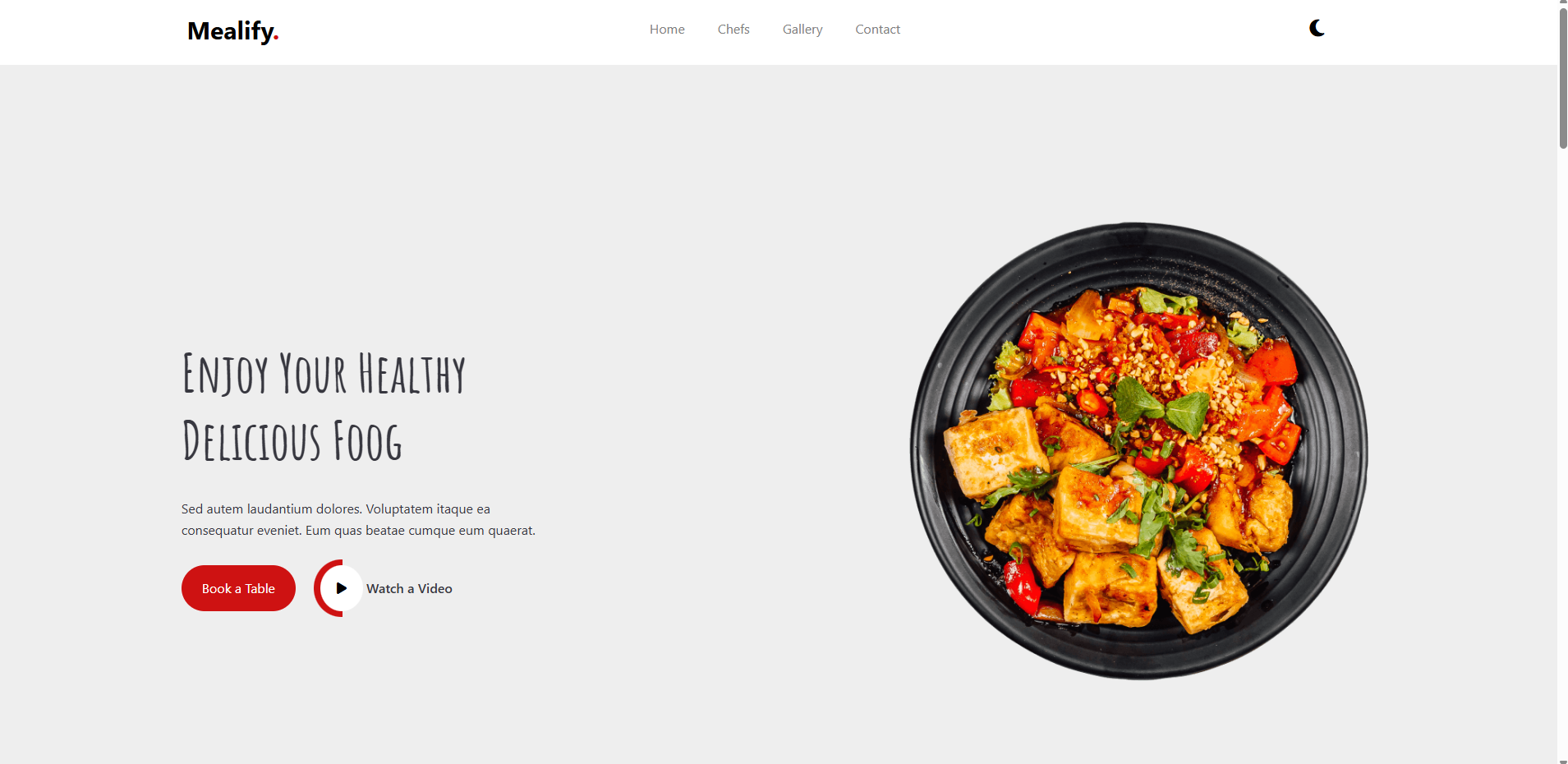 صفحة متجاوبة للمطاعم والكافيهات وبراندات الطعام