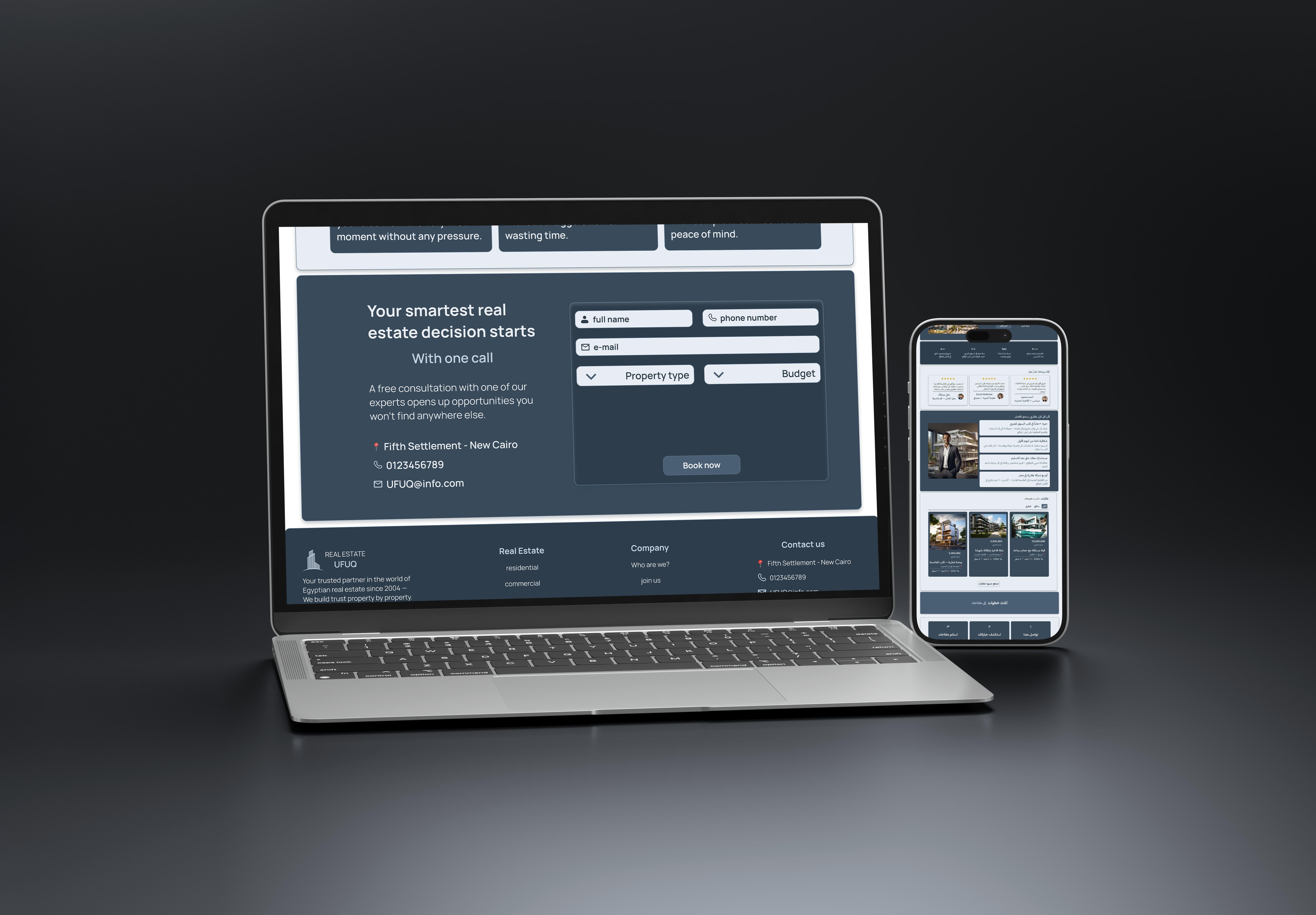 UFUQ – Real Estate Landing Page