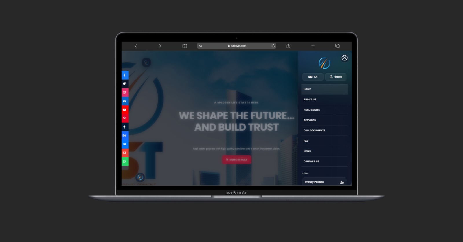 تصميم موقع لشركة حلول تكنولوجيا وتطوير عقاري