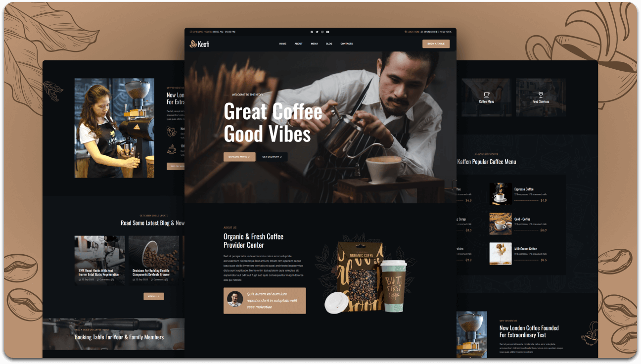 تصميم هويه لكافيه Keofi-coffee