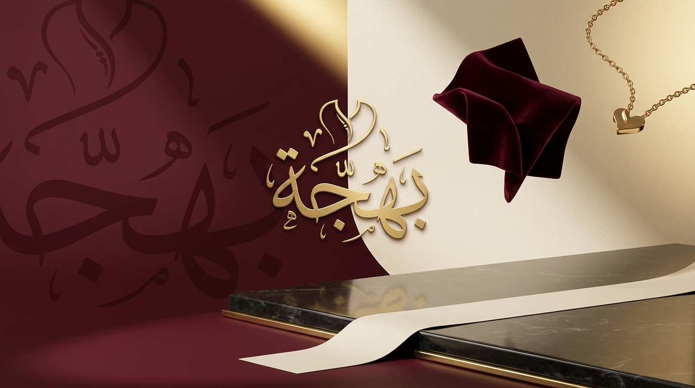 تصميم هويه بصرية براند بهجة