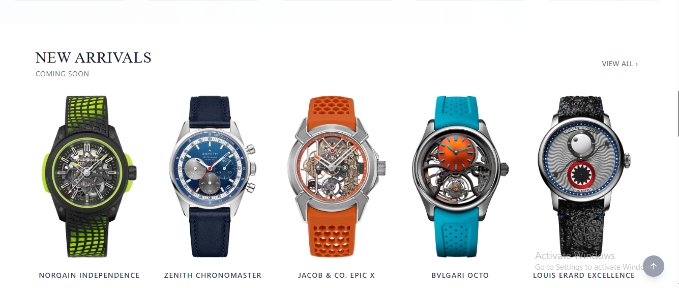 متجر إلكتروني لبيع الساعات (Watch E-Commerce Store)