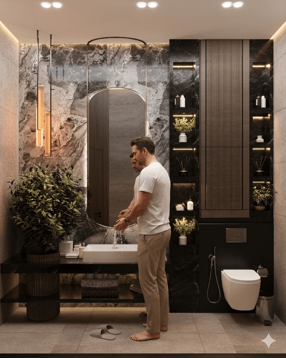 تصميم حمام فاخر